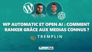 Avec Nicolas le cofondateur de l’agence Tremplin Numérique, découvrez comment utiliser WP Automatic et l'API d’OpenAI pour réécrire automatiquement des articles, améliorer votre référencement naturel afin d’obtenir un classement optimal sur les moteurs de recherche. Grâce à Nicolas, apprenez à dominer vos concurrents en utilisant cette puissante combinaison d'outils.