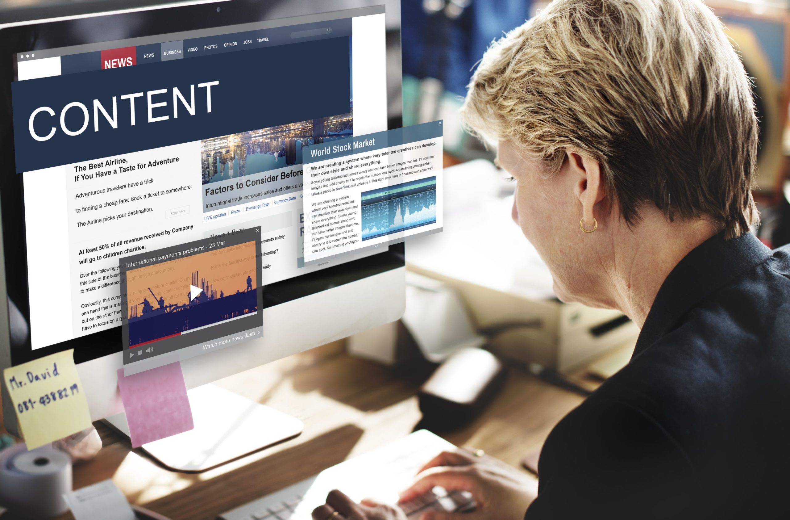 Media Journalism Global Daily News Content Concept